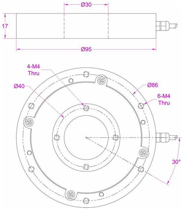 sensor 5NM 10NM 20NM 30NM 40NM del esfuerzo de torsión del robot