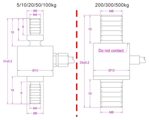 Miniature Pull Load Cell 5kg 10kg 20kg 50kg 100kg Small Tension Load Cell