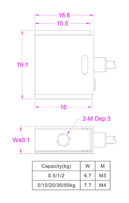 Miniature Force Sensor 25lb Futek QSH02033 S-beam Jr. Load Cell 10kg