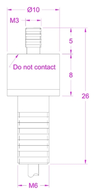 M6/M3 Threaded Inline Load Cell 5kg 10kg 20kg 50kg 100kg With 10mm Diameter