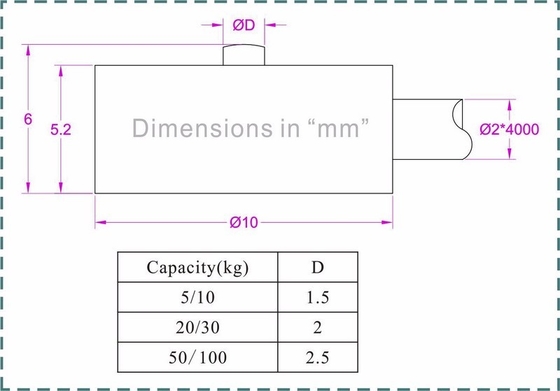 Miniature compression load cell 5kg force sensor 50N compression force measurement
