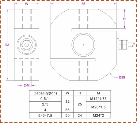 500kg tension load cell 1000kg tensile load cell 2000kg S-type load cell IP68