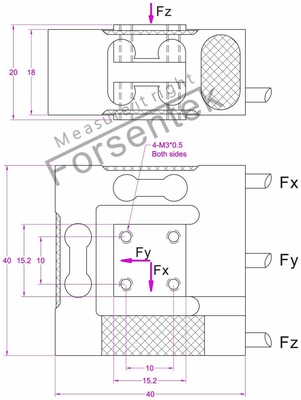 1kg Multi-Axis Load Cell 2kg 3-axis load cell 5kg Multi-Axis Sensor 10kgf