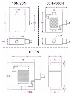 Miniature load cell 2lb 5 lb 10lb 20 lb 25lb 50lb 100lb JR s-beam force sensor