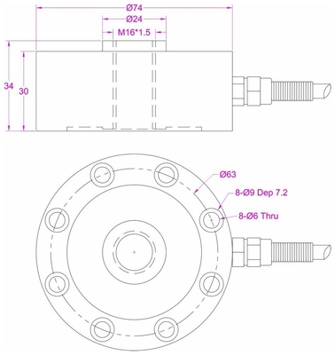 Pancake load cell 500kg compression load cell 5kN compression force measurement