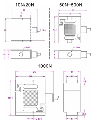 Small size tension compression force sensor 10N/20N miniature S type load cell