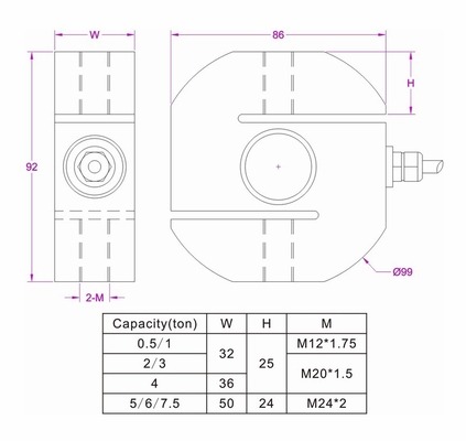 IP68 Stainless steel S-type tension load cell 2000kg S-beam force sensor 20kN