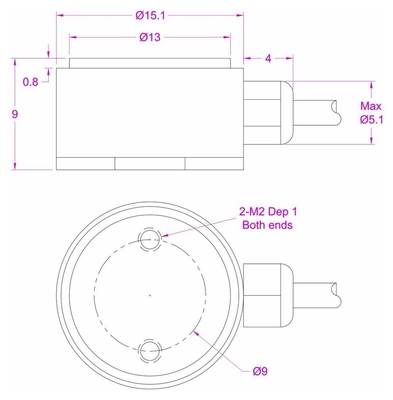 Micro load cell 1kg/2kg/5kg/10kg/20kg miniature flange force sensor with flat surface