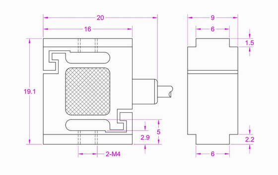 Miniature force transducer 1kN tension compression load cell 200 lbs