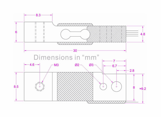 Miniature Load Sensor 2kg Small Size Weight Measurement Transducer