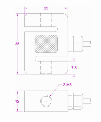 M8 threaded Micro Tension Load Cell Force Transducer 100N 200N 500N 1kN 2kN