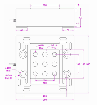 High Range Multi Axis Load Cell 20 ton 10ton 5 ton 3-Axis Loadcell Sensor